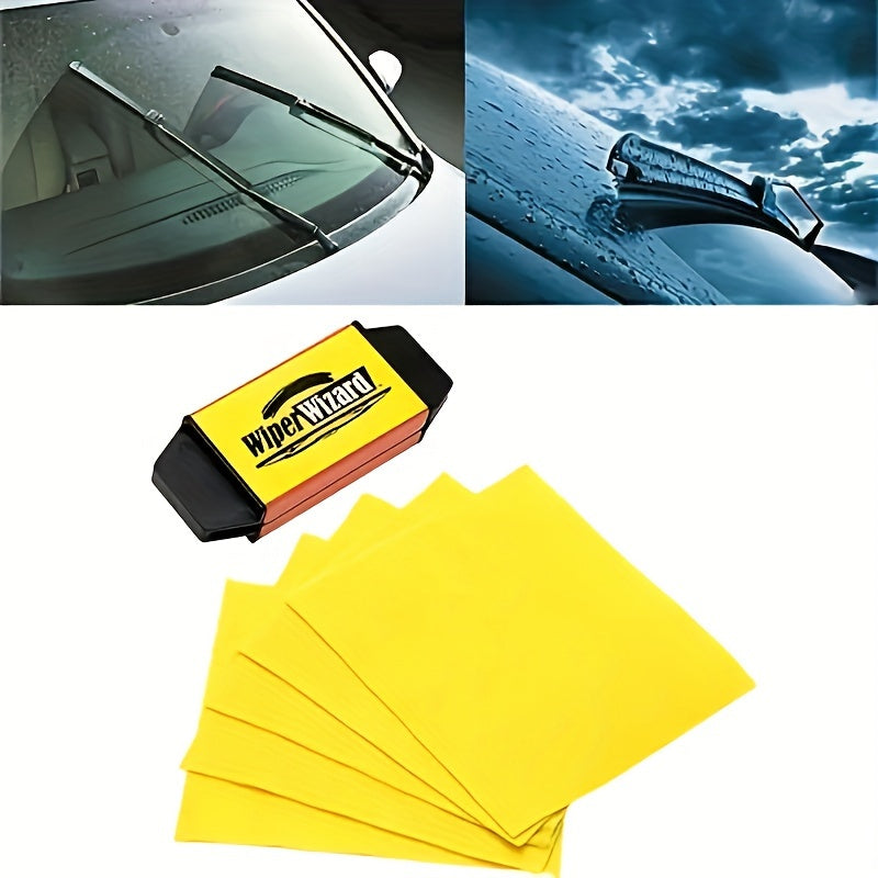 Yellow Miracle Wiper Blade Renewal Brush – Universally Fit – Instantly Restores and Repairs for Clear Vision