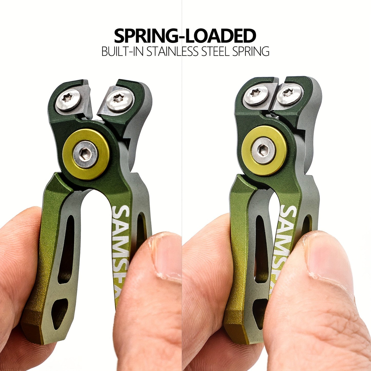 SAMSFX Fishing Scissors with Retractor Combo - Nipper, Wire Clipper, and Line Cutter, Essential Angler Tool for Easy, Precise Cuts with Tether Attachment