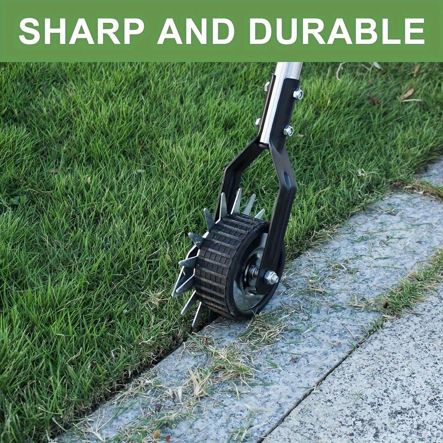 Sharp & Durable 3 Stage Manual Lawn Edger – 58.3 Inch Stainless Steel Handle with Comfort Grip