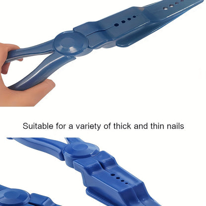 Blue Plastic Nail Auxiliary Pliers – Hammer-Friendly, Safety Protection Finger Pliers for Household & Outdoor Use
