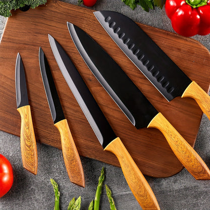 19 Piece High Carbon Stainless Steel Kitchen Knife Set – Includes Serrated Steak Knives, Chef Knives, Bread Knife, Scissors, Sharpener – All-in-One Block Set