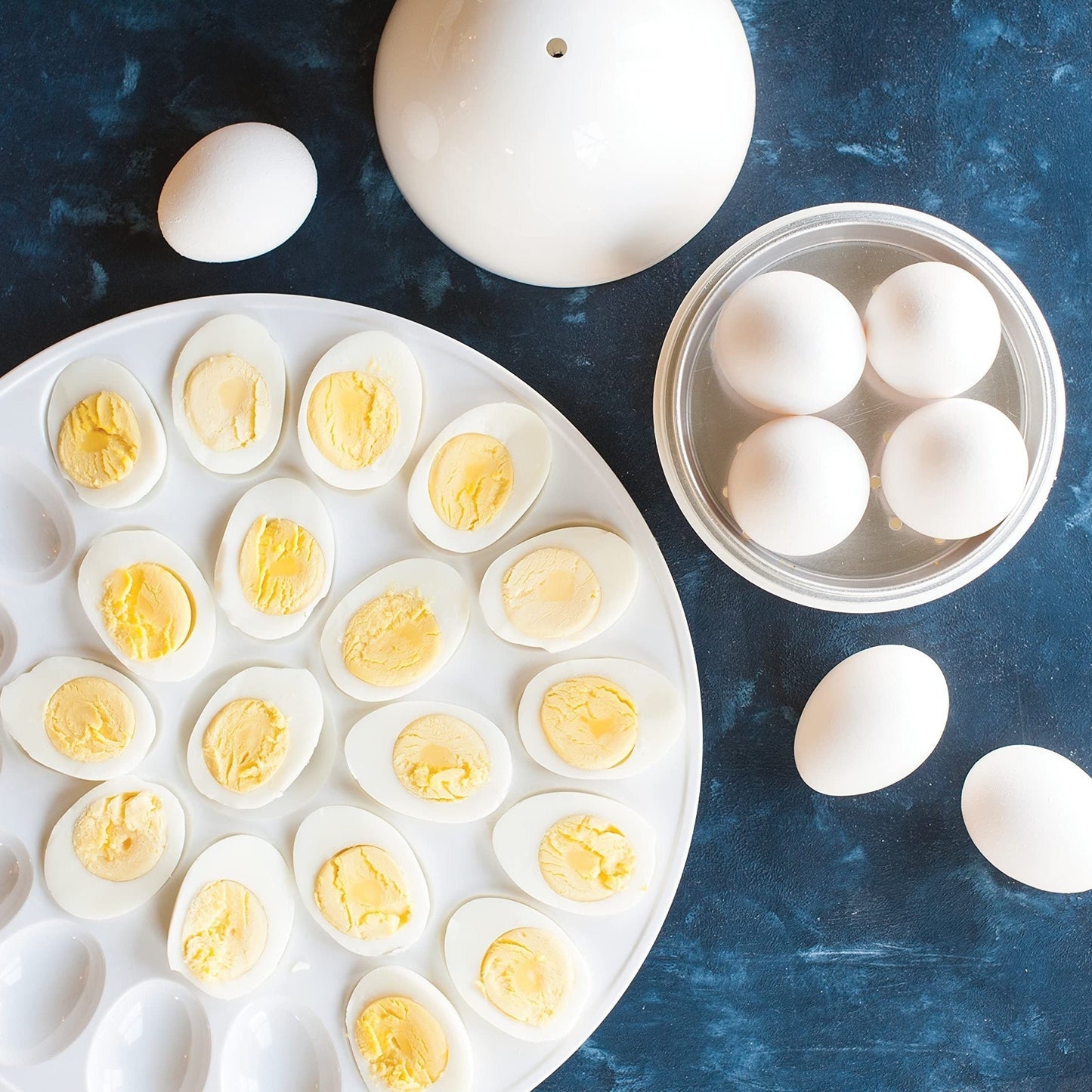 4 Capacity Microwave Egg Cooker – Quick Hard Boiled Eggs Maker with Compact Design, Time-Saving, No Power Required for Kitchen