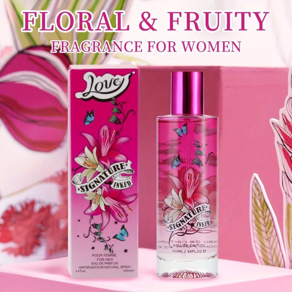 3.4Fl Oz Women's Eau De Parfum – Floral Fruity Scent with Mango, Grapefruit, Wild Strawberry & Apple, Medium Intensity Perfume