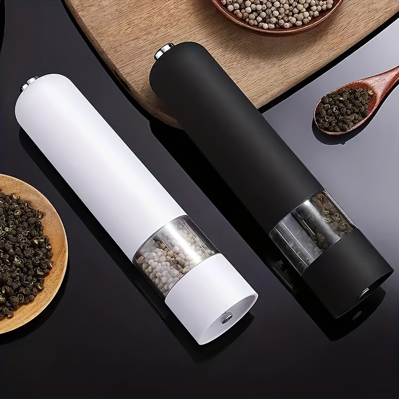 Automatic Electric Salt and Pepper Grinder Set - Stainless Steel with Easy-Turn Precision Grinding - Ideal for Kitchen and BBQ