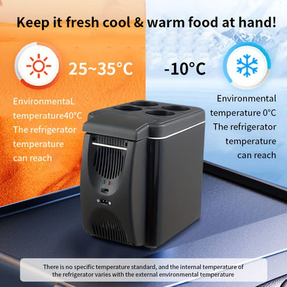 Compact 6L Portable Mini Fridge for Cars – DC 12V Electric Cooler for Drinks, Seafood and Fruits, Ideal for Travel and Outdoor Adventures