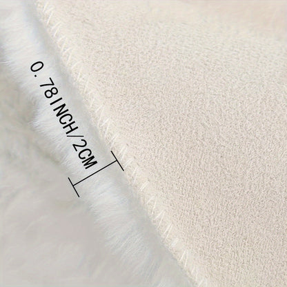 Plush Bubble Fleece Round Rug – Soft, Fluffy, Easy-to-Clean, Warm Decorative Carpet for Bedroom, Living Room, Makeup Room – Premium Indoor Rug (35.43"x35.43"/90x90cm)