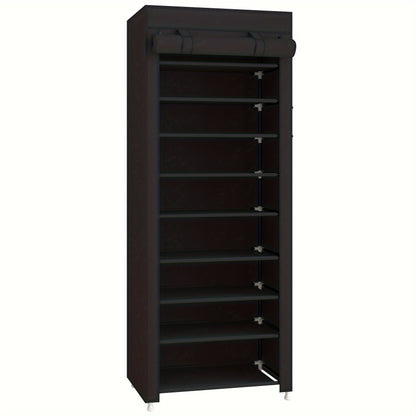 High-Capacity 9 Tier Shoe Rack Organizer with Dust Cover – Space-Saving, Easy Assembly – Stylish, Sturdy, and Durable for Household Closets and Entryways