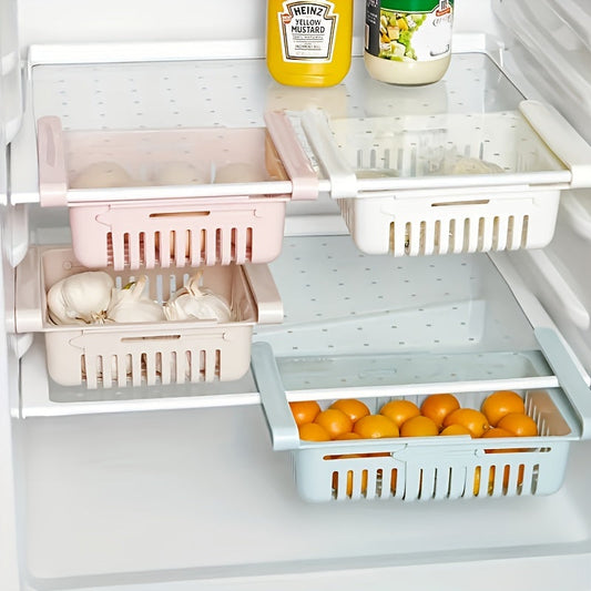 Set of Mixed Color Plastic Storage Bins – Food Safe Drawer Organizers for Fruits, Eggs & More, Kitchen Accessories