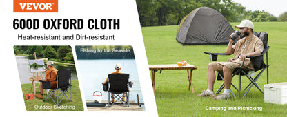 VEVOR Outdoor Camping Chair – 350lbs Ultralight Folding Portable Seat for Beach, Hiking, Picnic & Fishing