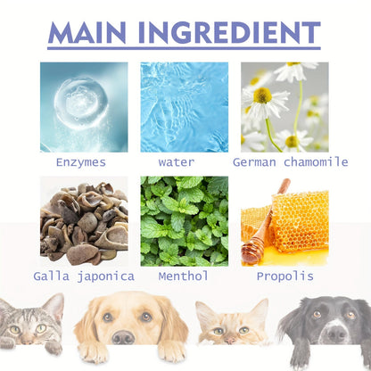 Cat and Dog Teeth Cleaning Spray - 30ml Oral Care Spray for Removing Stains and Freshening Breath, Pet Dental Cleaner