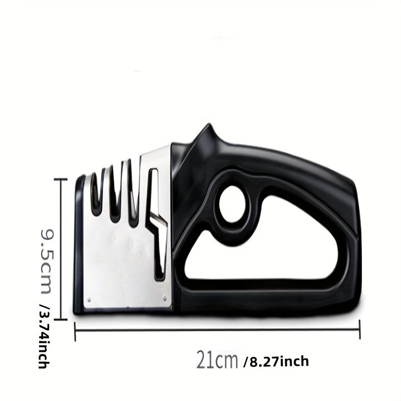 4 in 1 Kitchen Knife and Scissors Sharpener – Professional Tungsten Tool for Fast and Efficient Sharpening, Ideal for Outdoor and Household Use