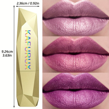 Long-Lasting Moisturizing Lipstick & Gloss Set - Shimmering Pearlescent Finish in Pink, Purple, Red, Golden & Black, Hydrating Non-Fading Formula for All Skin Types [Fast Arrival]