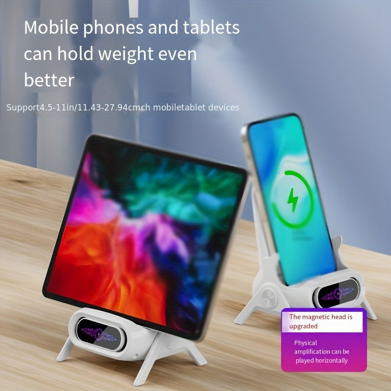 Universal Wireless Charger Stand - Fast Charging, Auto-Sensing, Multi-Angle Viewing | Compatible with All Mobile Phone Brands for Car and Home