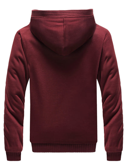 Winter Warm Fleece Zipper Hooded Jacket – Color Block Casual Hoodie – Women's Clothing