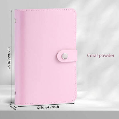 1 Banknote Storage Book - PU Material, Holds 100 Banknotes, Photos, Stamps, Bank Cards, A6 Ultra-Large Capacity with 50 Inner Pages
