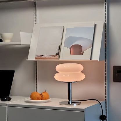 Murano Glass Table Lamp – Dimmable USB Powered Ambient Light for Living Room, Bedroom and Home Office, Ideal for Bedside, Nightstand and Desk Decor