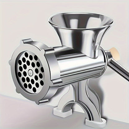 Heavy-Duty Manual Meat Grinder – Effortless Meat & Vegetable Mincing with Tabletop Clamp and Sausage Maker Function – Essential Kitchen Gadget for Home Cooking (1pc)