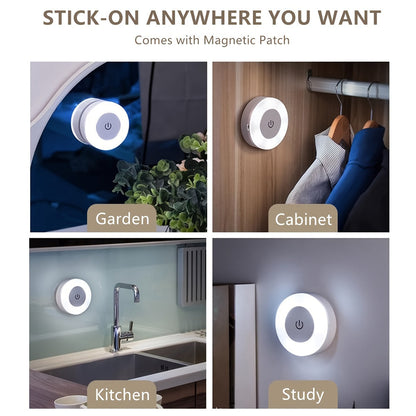 LED Touch Night Light – Dimmable Decorative Light for Bedroom, Aisle, Washroom, Living Room, Wardrobe and Cabinet (Warm/White Light)
