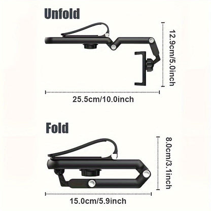 Universal 1080° Rotating Sun Visor Cellphone Car Holder – Multi-Functional Mobile Phone Mount, Fits iPhone 7, 7 Inch Support, Adjustable Viewing Angle