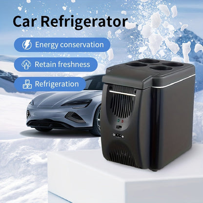 Compact 6L Portable Mini Fridge for Cars – DC 12V Electric Cooler for Drinks, Seafood and Fruits, Ideal for Travel and Outdoor Adventures