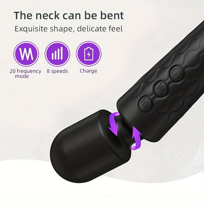 Ultra-Compact 8-Speed Portable Electric Massage Stick - Professional Muscle Relaxation Equipment for Body, Back, Neck, Legs, Waist | Easy to Carry, High-Speed Drive Motor, Elegant Design