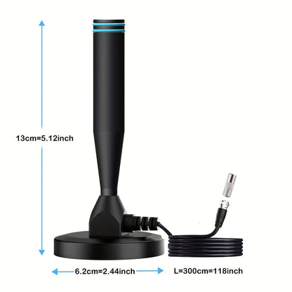 2024 Latest HD Digital TV Antenna - Indoor/Outdoor with Powerful Magnetic Mount, 360° Reception - Supports 4K and 1080p Local Channels