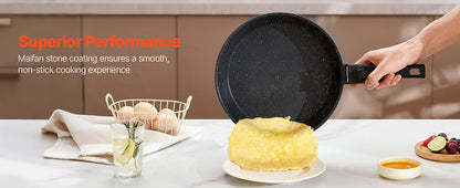 VEVOR 17-Piece Nonstick Granite Cookware Set – Induction Pots, Pans & Frying Tools for Kitchen