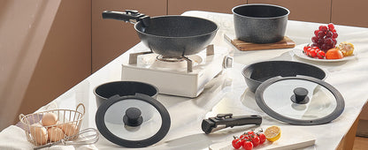 VEVOR 17-Piece Nonstick Granite Cookware Set – Induction Pots, Pans & Frying Tools for Kitchen