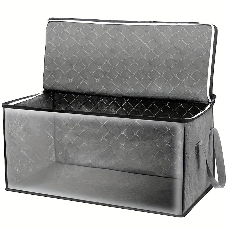 Large Capacity Clothes Storage Bag - Foldable Quilt Packing Bag with Clear Window - Household Closet Organizer