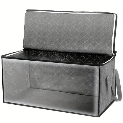 Large Capacity Clothes Storage Bag - Foldable Quilt Packing Bag with Clear Window - Household Closet Organizer