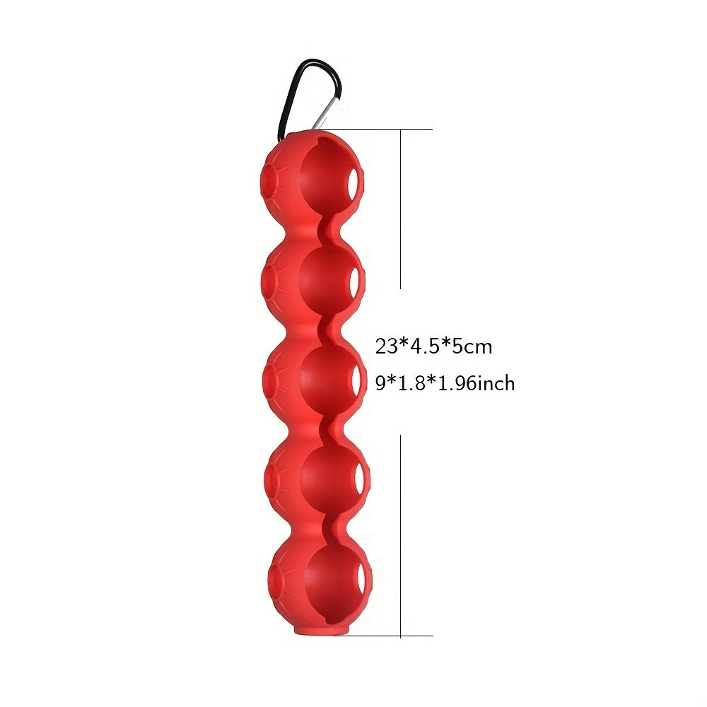 Portable Mini Golf Bag – 5 Ball Holder, Rubber Construction, Waist Attachment, Perfect for Travel