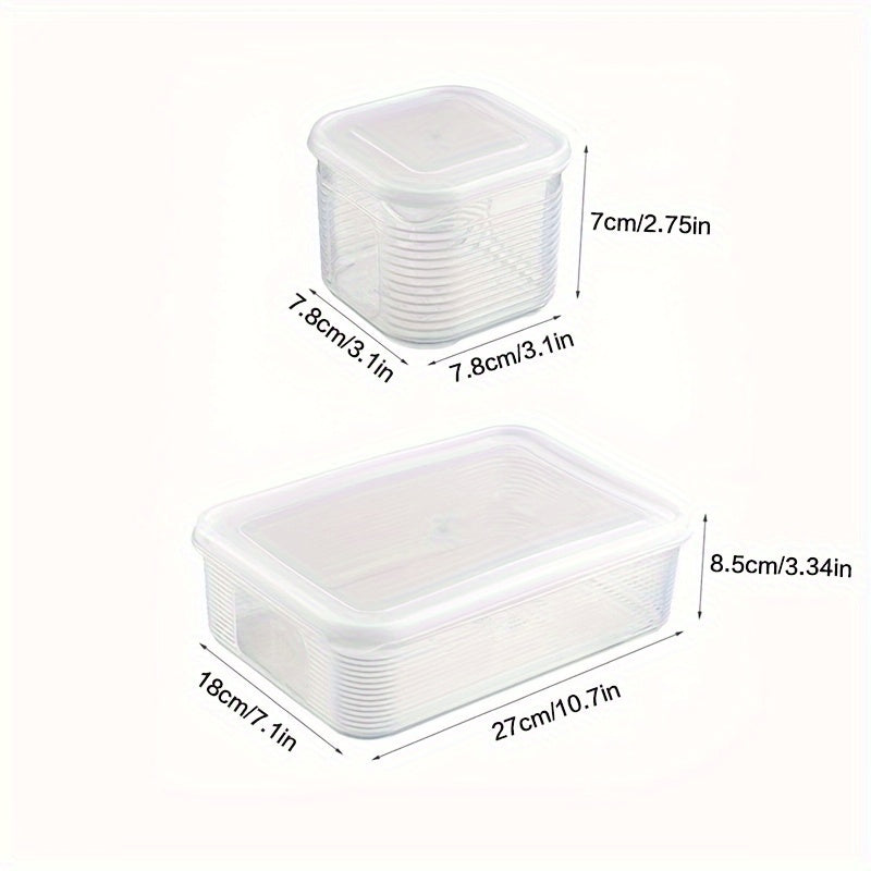 7pcs Freezer-Safe Food Storage Containers Set with Lids – Leakproof, BPA-Free PP Plastic, Stackable for Meat, Fruits and Vegetables, Kitchen Essentials