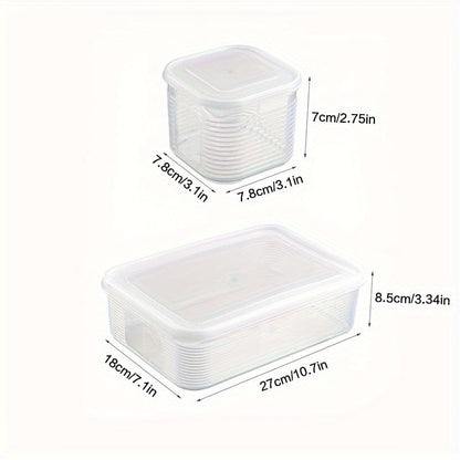7pcs Freezer-Safe Food Storage Containers Set with Lids – Leakproof, BPA-Free PP Plastic, Stackable for Meat, Fruits and Vegetables, Kitchen Essentials