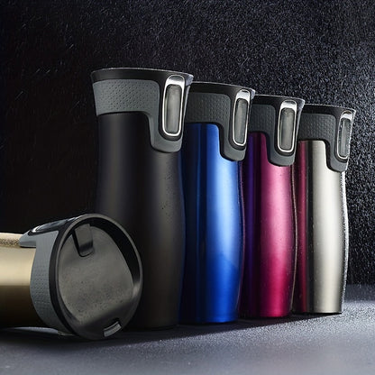 450ml/15.2oz Stainless Steel Vacuum Travel Mug - Thermal Water Cup with Heat Insulation, Durable 304 Stainless Construction