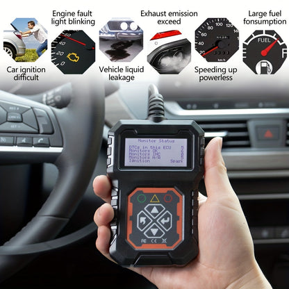 Car Code Reader – OBD2 Diagnostic Scanner for Check Engine Light and Fault Codes – EOBD CAN Protocols Tool for 12V OBDII Cars ( Since 1996 )