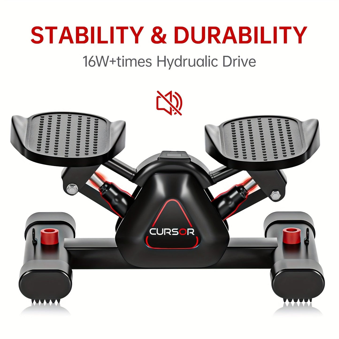 300 LBS Capacity Mini Twist Stepper – Dual Resistance Bands, Full Body Cardio Workout for Home Exercise