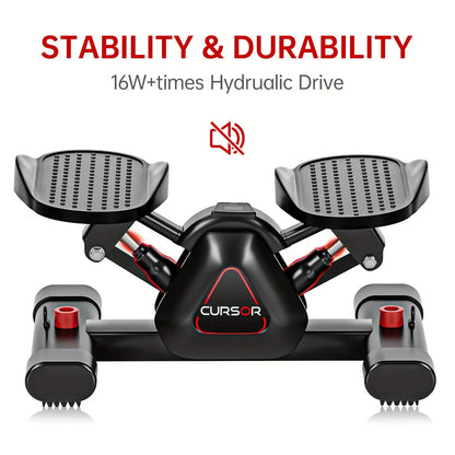 300 LBS Capacity Mini Twist Stepper – Dual Resistance Bands, Full Body Cardio Workout for Home Exercise