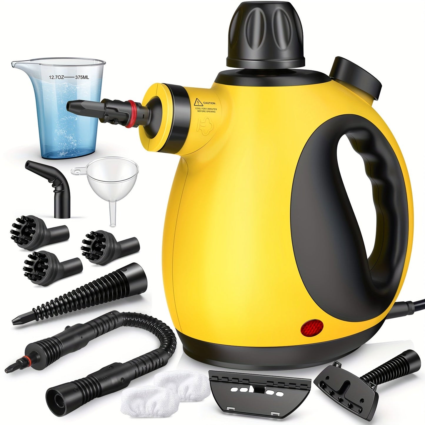 1050W Handheld Steam Cleaner – 12 Accessories for Multi-Surface Cleaning, Home and Car, Safety Lock, Fast Heat-Up, 11.83oz Tank, Chemical-Free and Portable