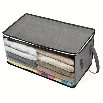 Large Capacity Clothes Storage Bag - Foldable Quilt Packing Bag with Clear Window - Household Closet Organizer