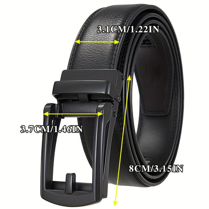 Men's Formal Style Belt – Automatic Buckle, All-Match Belt for Daily Life & Special Occasions, Perfect for Husband & Loved Ones