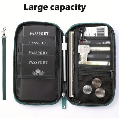 Travel Passport Wallet - Family Passport Holder and Document Organizer, Travel Accessories Card Holder Bag