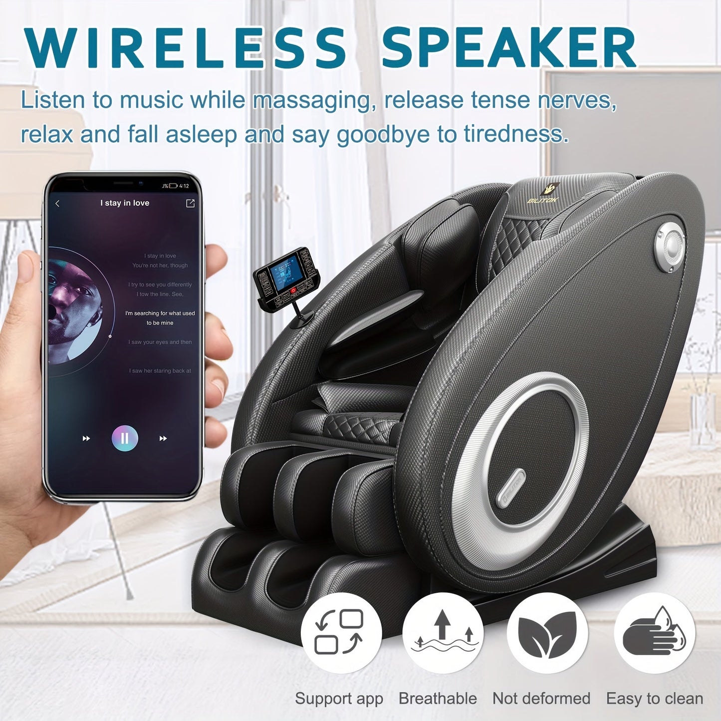 2024 Luxury Full Body Zero Gravity Shiatsu Massage Chair – 8 Automatic Modes, Soothing Heater, Rejuvenating Foot Massage, Ergonomic Design for Ultimate Relaxation