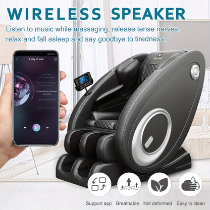 2024 Luxury Full Body Zero Gravity Shiatsu Massage Chair – 8 Automatic Modes, Soothing Heater, Rejuvenating Foot Massage, Ergonomic Design for Ultimate Relaxation