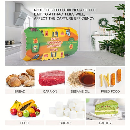 Cockroach Catcher Sticky Trap – Available in 5/10/15pcs – Effective for Roaches, Ants, Spiders, and Beetles – Ideal for Living Room, Kitchen, Bedroom, and Warehouse