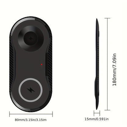 Dual Wireless Charging Pad – 2-in-1 Fast Charger for Samsung S23 Ultra, S22, S21, Note 20, Z Flip, Galaxy Watch 5/4, Galaxy Buds