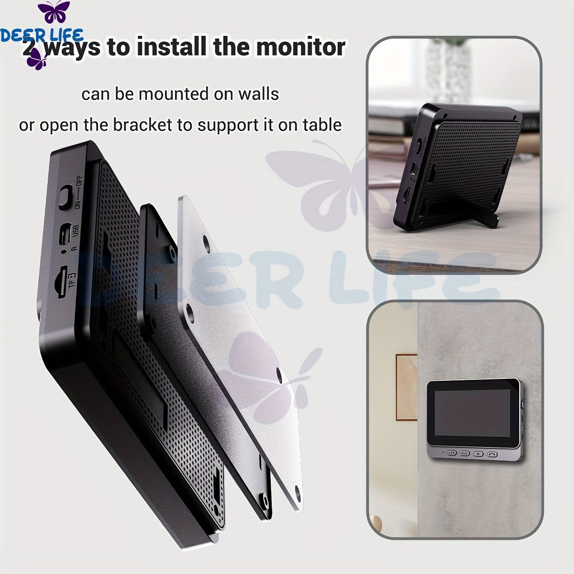 X8 Intelligent Wireless Doorbell - Waterproof Wi-Fi Video Doorbell with Night Vision, Two-Way Audio, Camera, Voice Converter, and Photo/Video Features