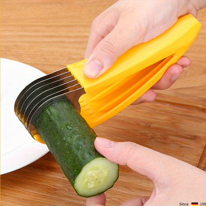 Banana and Cucumber Slicer – Stainless Steel Blade Kitchen Gadget for Easy Fruit & Vegetable Slicing