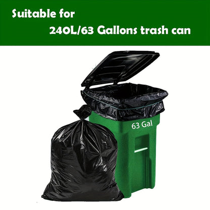 63 Gallon Heavy Duty Trash Bags - 20/40 Counts, Extra Large Lawn and Leaf Bags, Industrial Garbage Bags for Construction Sites and Workshops, Black