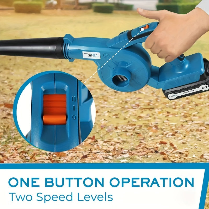 20V High-Capacity Cordless Leaf Blower – Powerful 20 Ah Battery, 2-Speed Control, Lightweight and Compact – Effortless Lawn, Patio, and Garden Cleaning