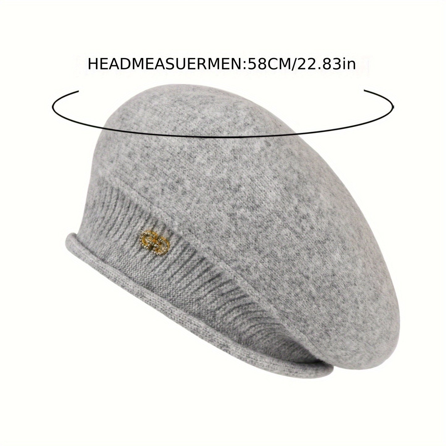 Winter Fashion Elegant Women's Knitted Wool Beret - Warm & Stylish Hat